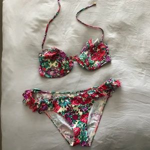 Zimmermann multicolor floral print bikini